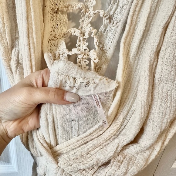 Jen’s pirate booty trailing jade boho maxi cotton gown dress size large - Picture 9 of 9